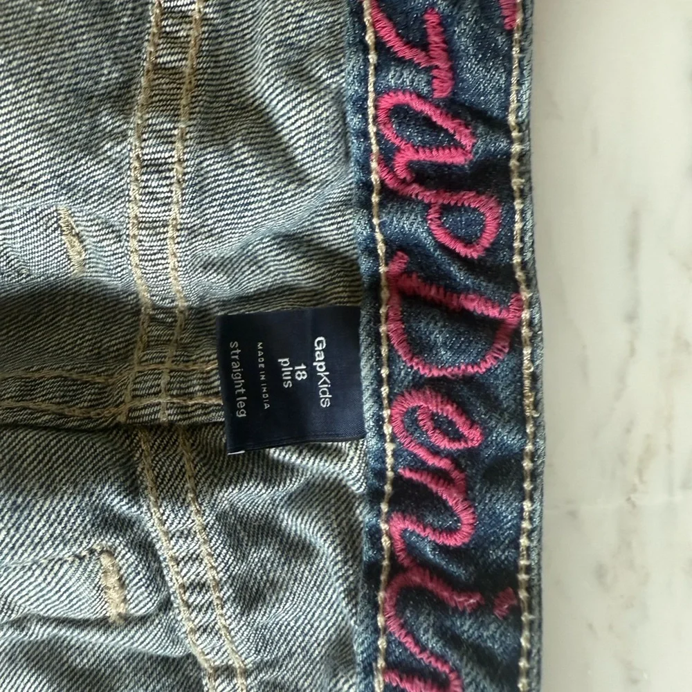Gap Denim Jeans GIRLS Plus Pants Size 18 Plus Adjustable waist Patchwork